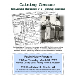 Census Program, 7pm March 31st