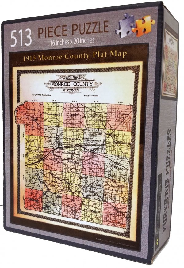 1915 Monroe County Plat Map Jigsaw Puzzle