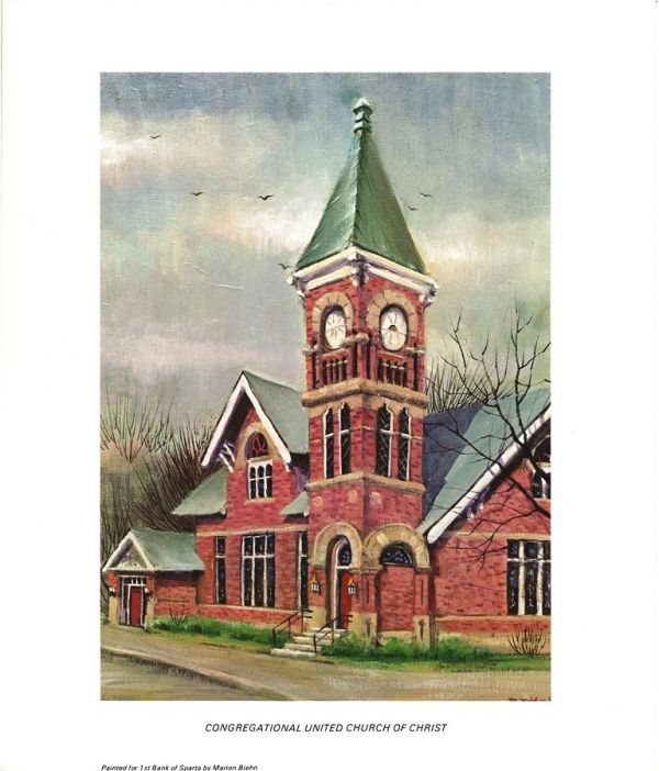 Congregational United Church of Christ, Sparta, Painting Print