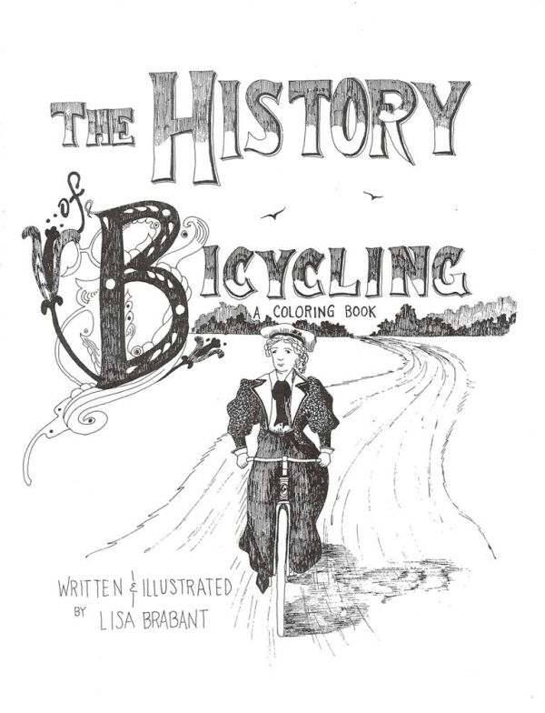 History of Bicycling Coloring Book