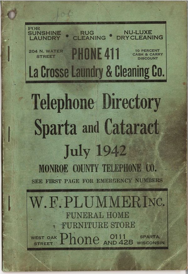 Sparta Telephone Directory (1942)