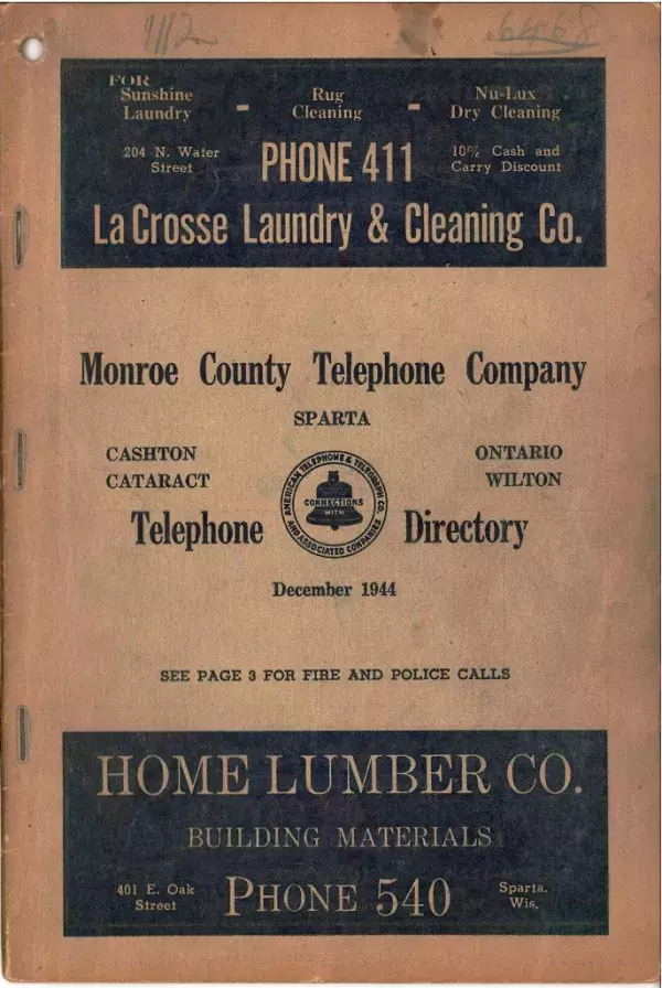 Sparta Telephone Directory (1944)