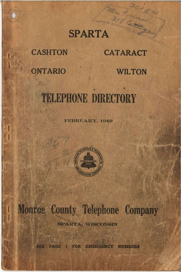 Sparta Telephone Directory (1949)