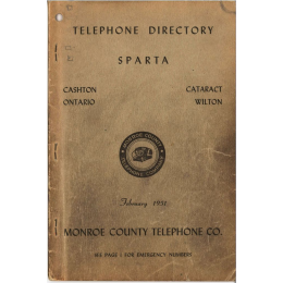 Sparta Telephone Directory (1951)