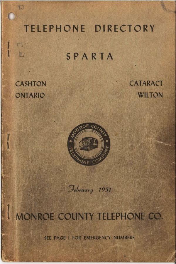 Sparta Telephone Directory (1951)