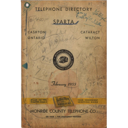 Sparta Telephone Directory (1953)