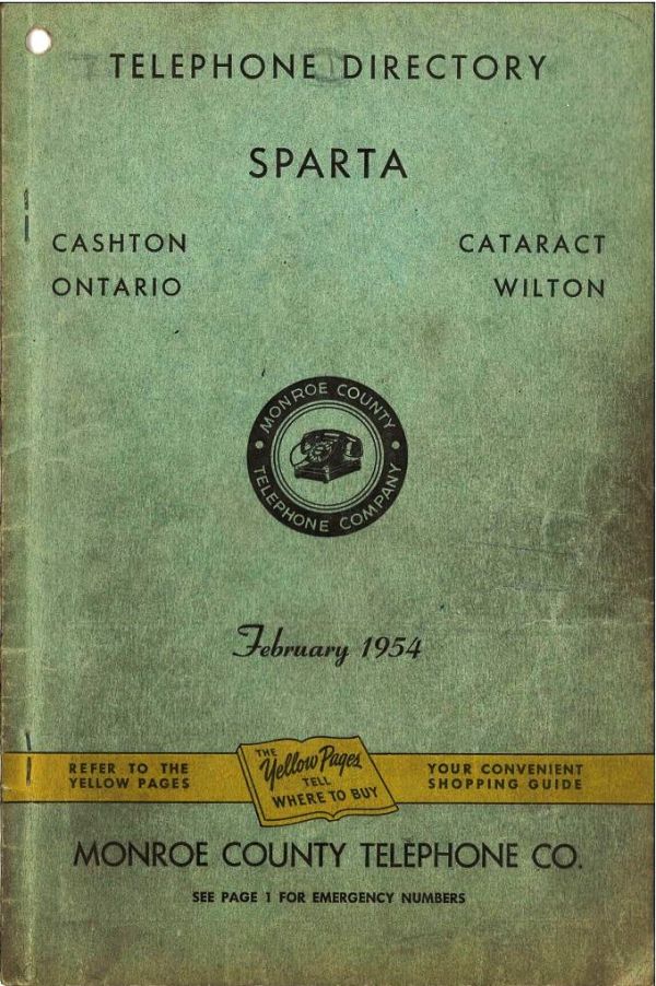 Sparta Telephone Directory (1954)