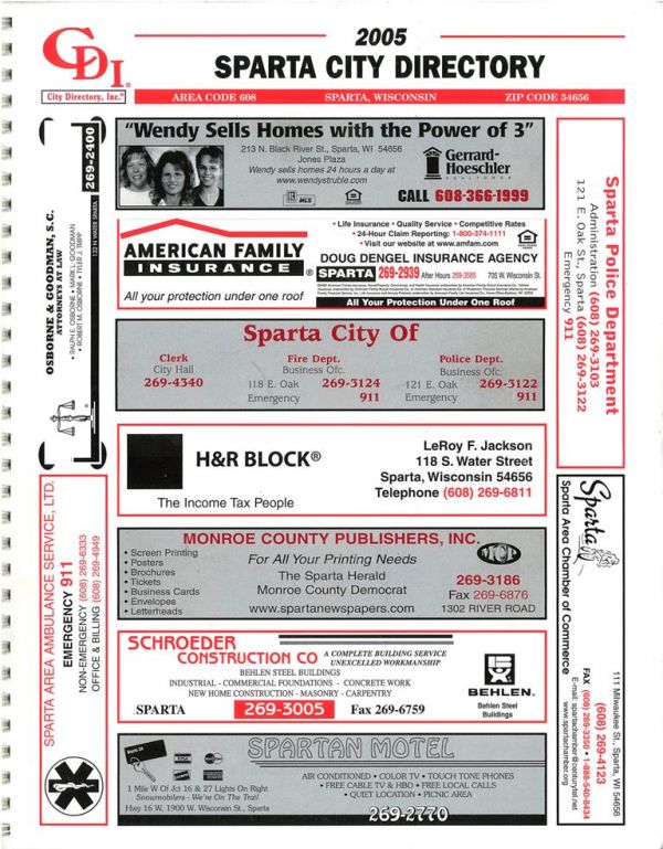 Sparta City Directory (2005)