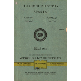 Sparta Telephone Directory (1958)