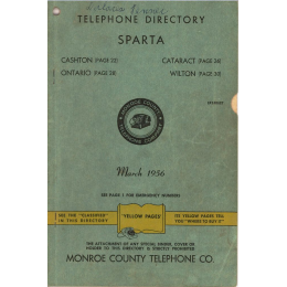 Sparta Telephone Directory (1956)