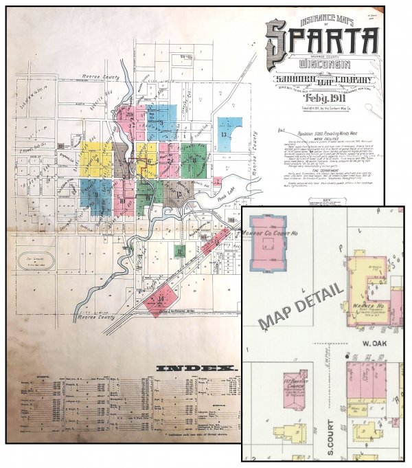 1911 Sanborn Map of Sparta