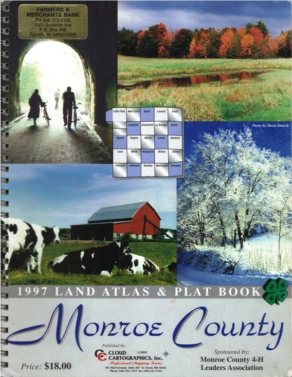 1997 Land Atlas & Plat Book Of Monroe County, WI