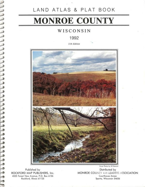 1992 Land Atlas & Plat Book Of Monroe County, WI