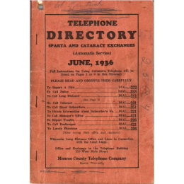 Sparta Telephone Directory (1936)