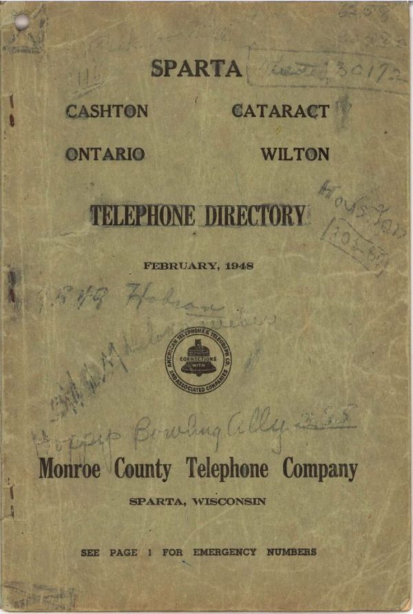 Sparta Telephone Directory (1948)