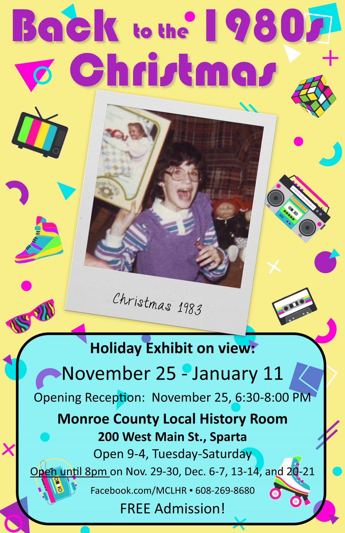 "Back to the 1980s Christmas" Display Opening Soon at History Room