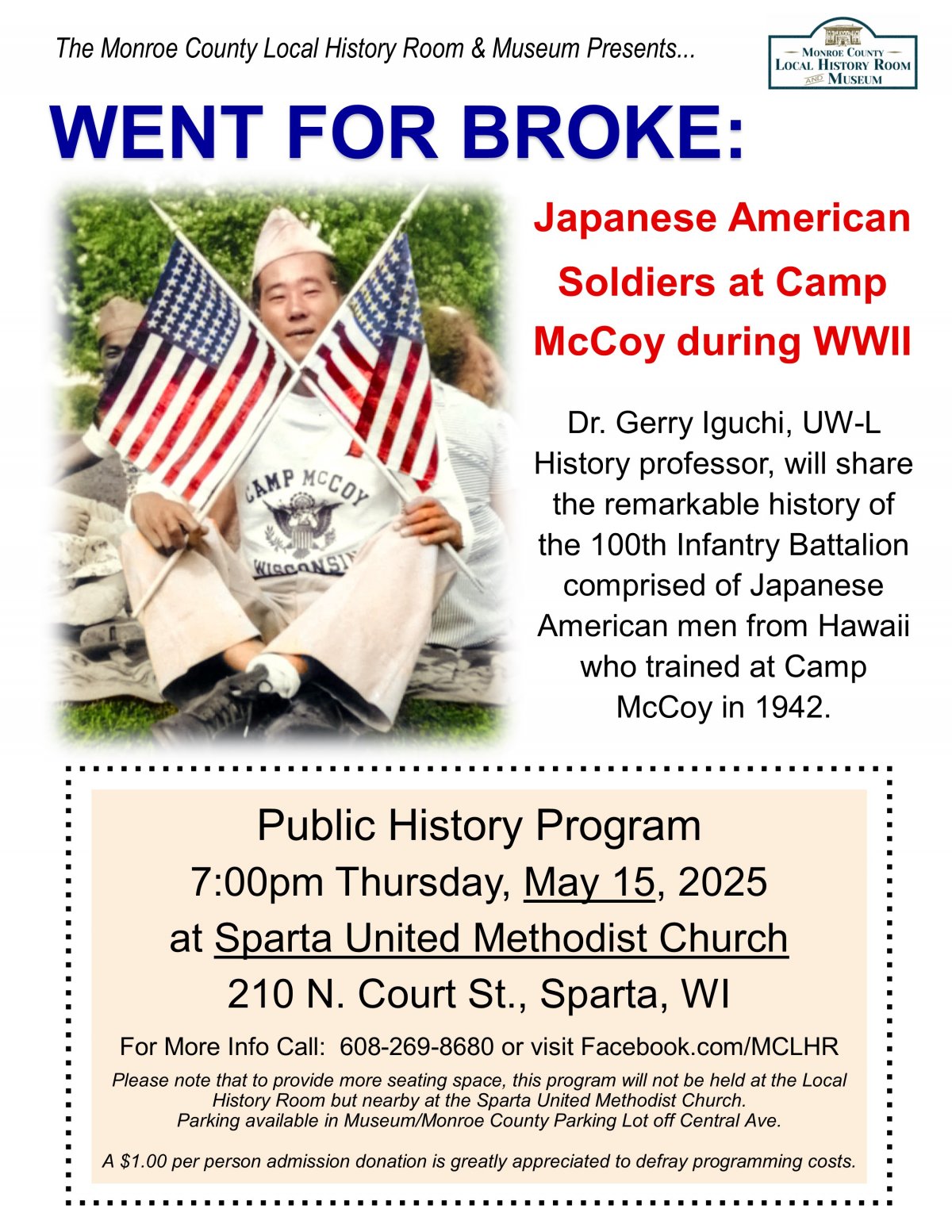 Local History Room Program to Highlight Japanese American Soldiers at Camp McCoy during WWII