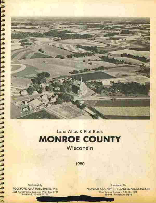 1980 Land Atlas & Plat Book Of Monroe County, WI