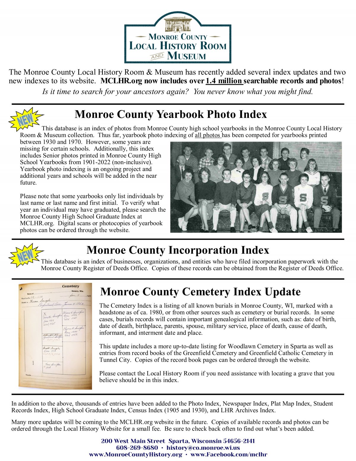 MCLHR.org Updated; Over 200,000 Searchable Entries Added