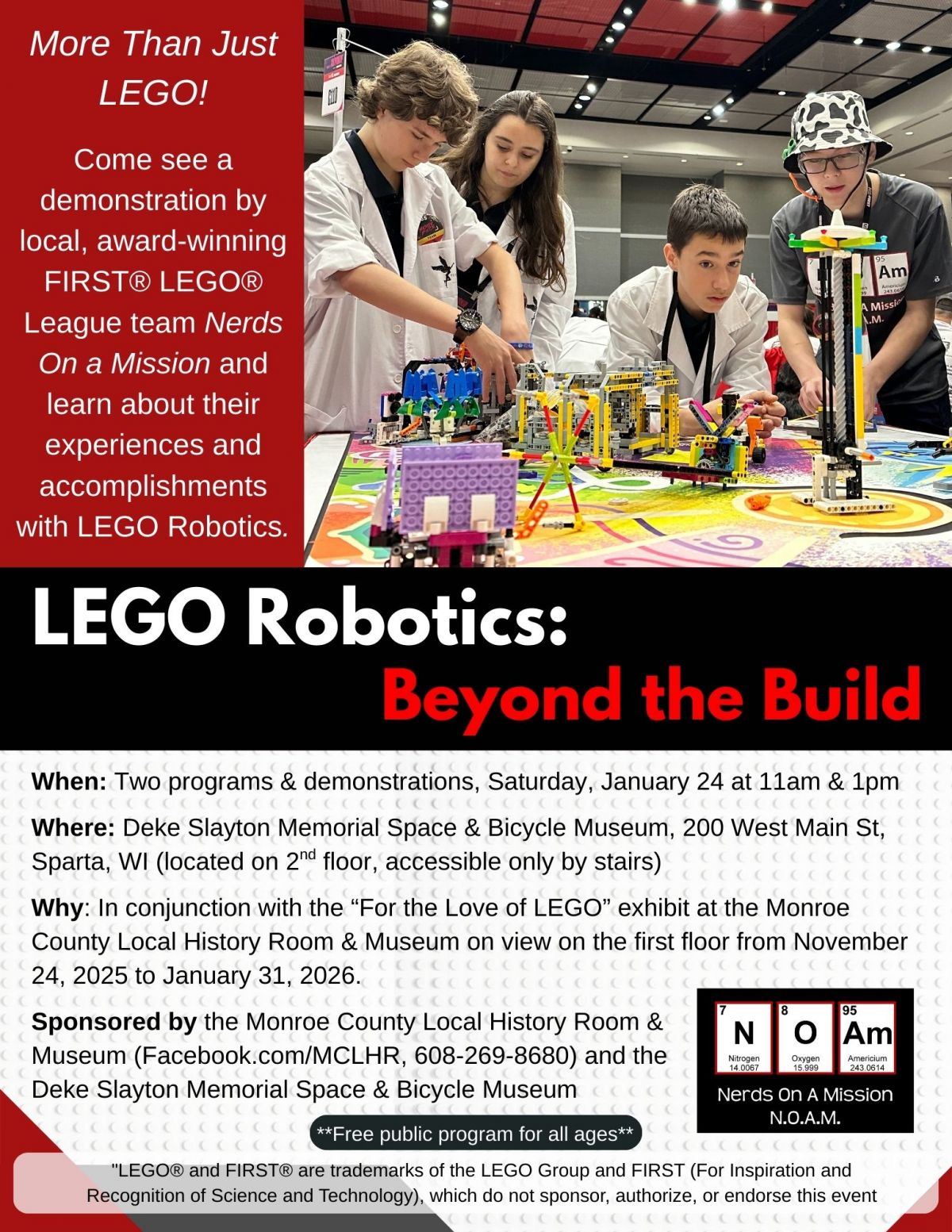 LEGO Robotics Demonstration at Museum January 24