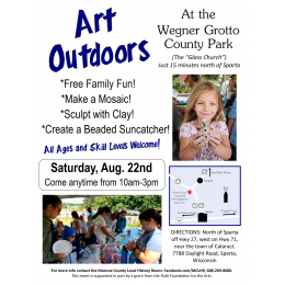 Art Outdoors at Wegner Grotto, August 22 from 10-3